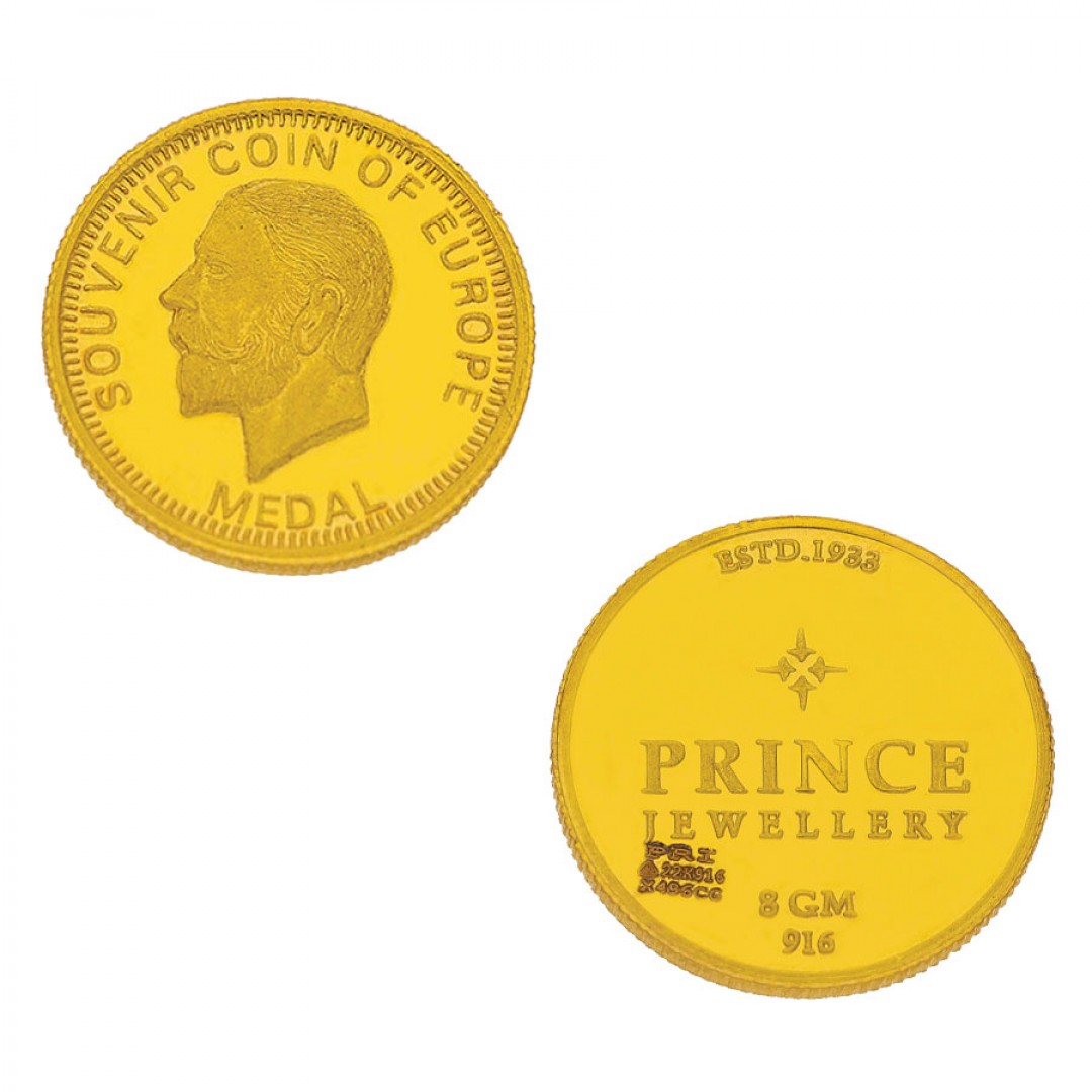 916 Purity 8 Gram King George Design Gold Coin