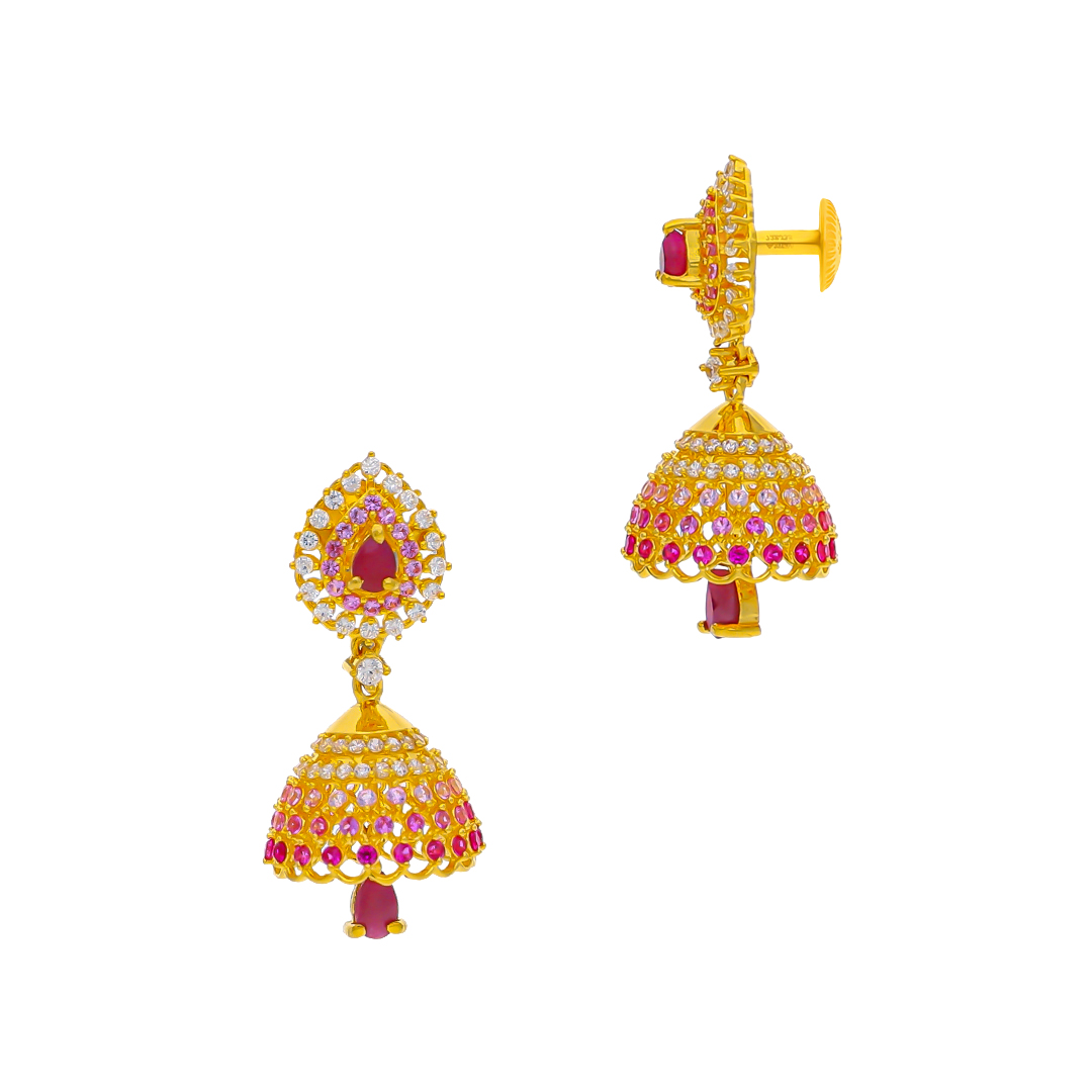 Opulent Gold Jhumkas Earrings