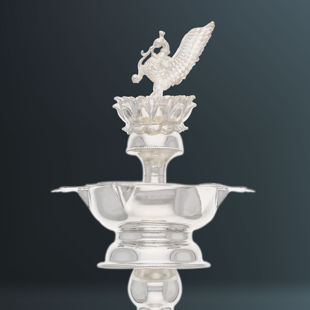 Silver Lamps Silver Kuthu Vilakku In Lalitha Jewellery Pure Silver