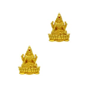 Lord Lakshmi Design Stud Gold Earrings