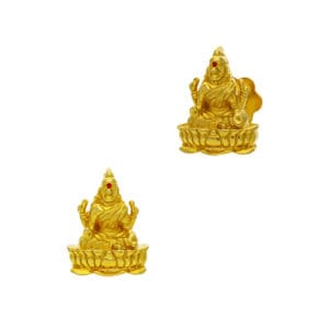 Lord Lakshmi Design Stud Gold Earrings